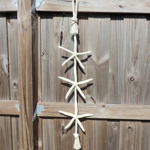 Natürlicher Seestern-Wandschmuck, 92 cm Länge, nautisch, nautisch, Küstendekor, Seil, Stranddekor