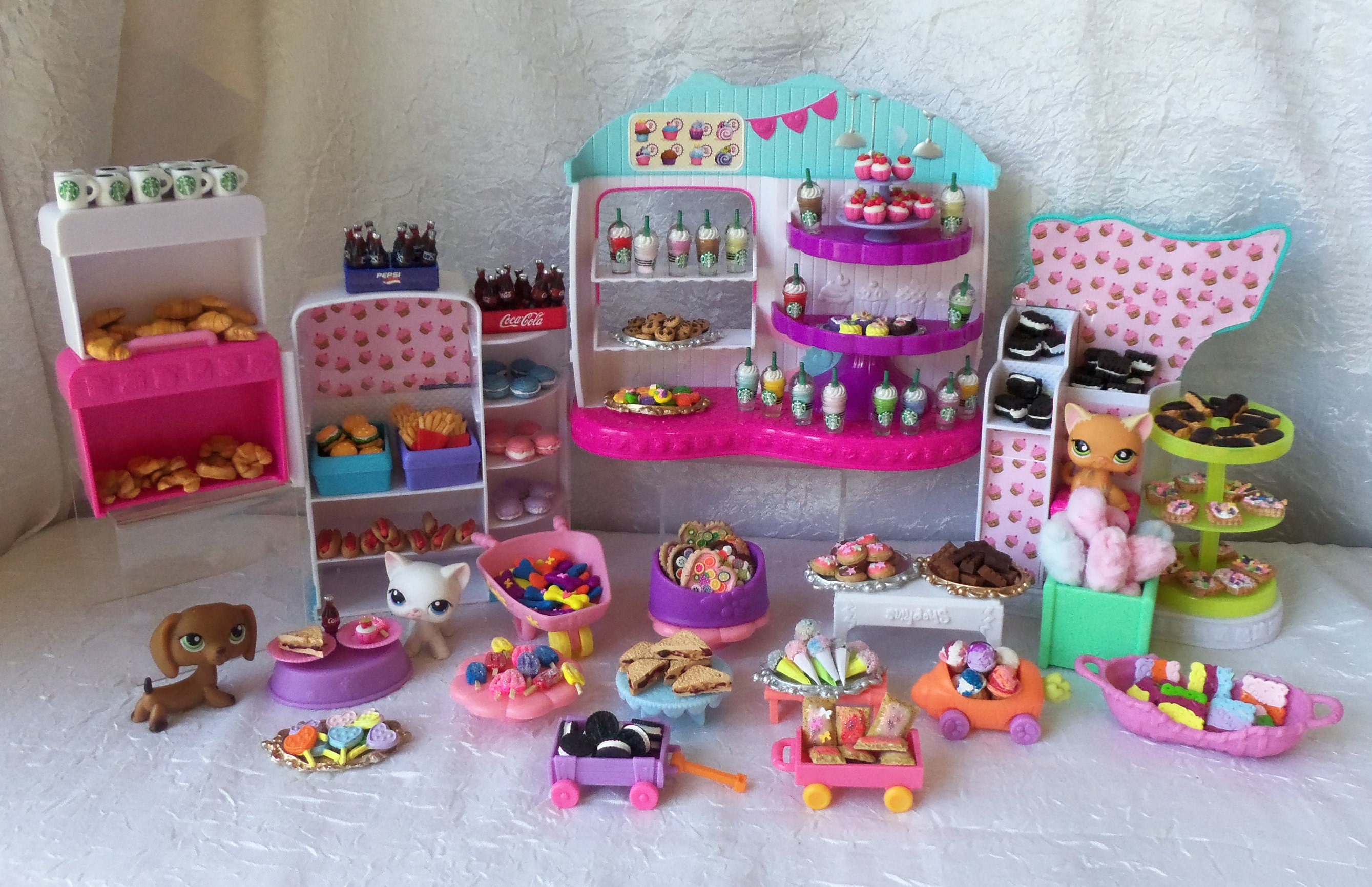 LITTLEST PET SHOP Lot of 5 RANDOM MEDIUM playsets and accessories