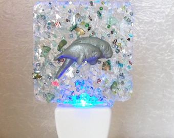 Manatee Night Light, Night Light, Nightlight, Manatee, LED Night Light, Dusk til Dawn Light, LED Light, LED