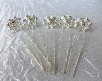 Avalaya Set di 4 forcine per capelli da sposa, matrimonio, ballo di