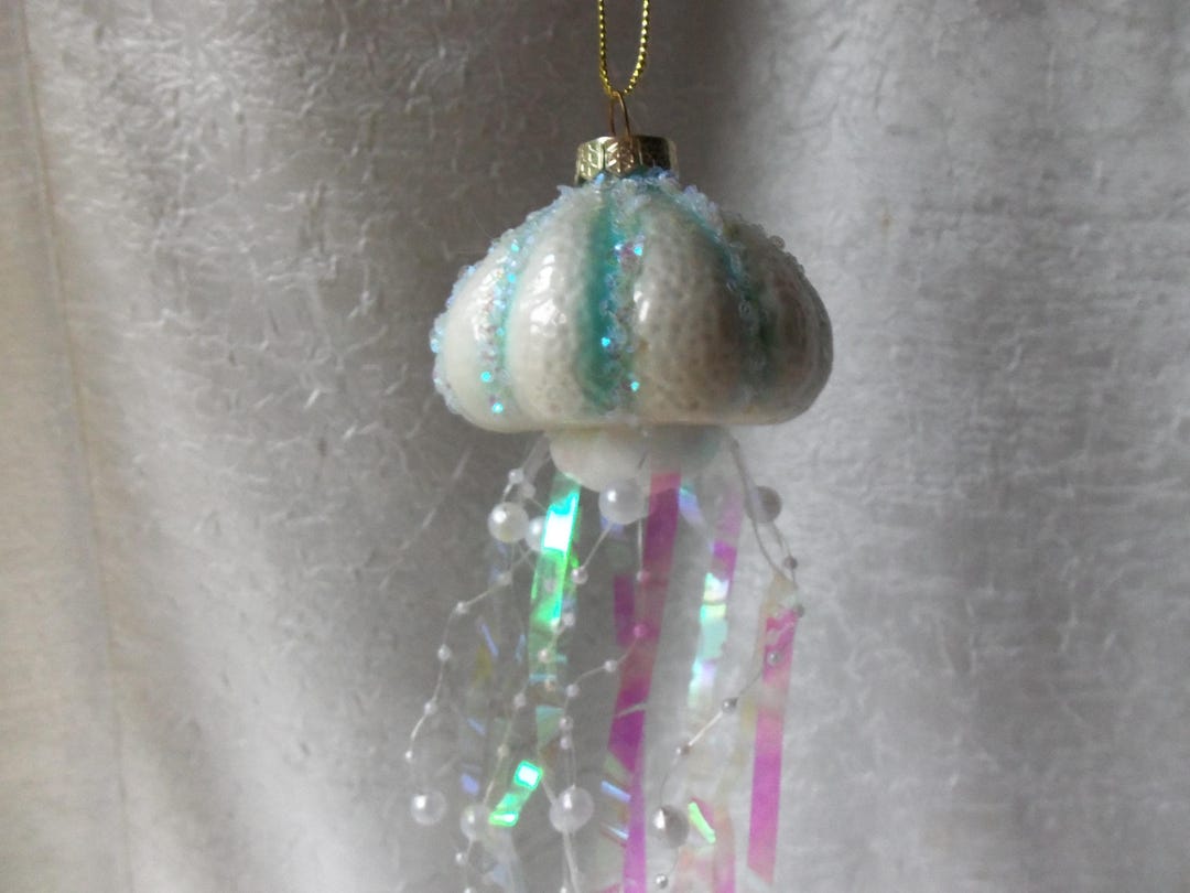 Curated visual reference: 13 Hand Blown Glass Ornament Jellyfish Glass Ornament Coastal Photo Inspiration