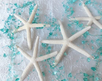 Starfish Beaded Garland, Starfish  Blue Teal Garland,  with or without Lights,  Wedding Garland, Beach Decor, Nautical Decor