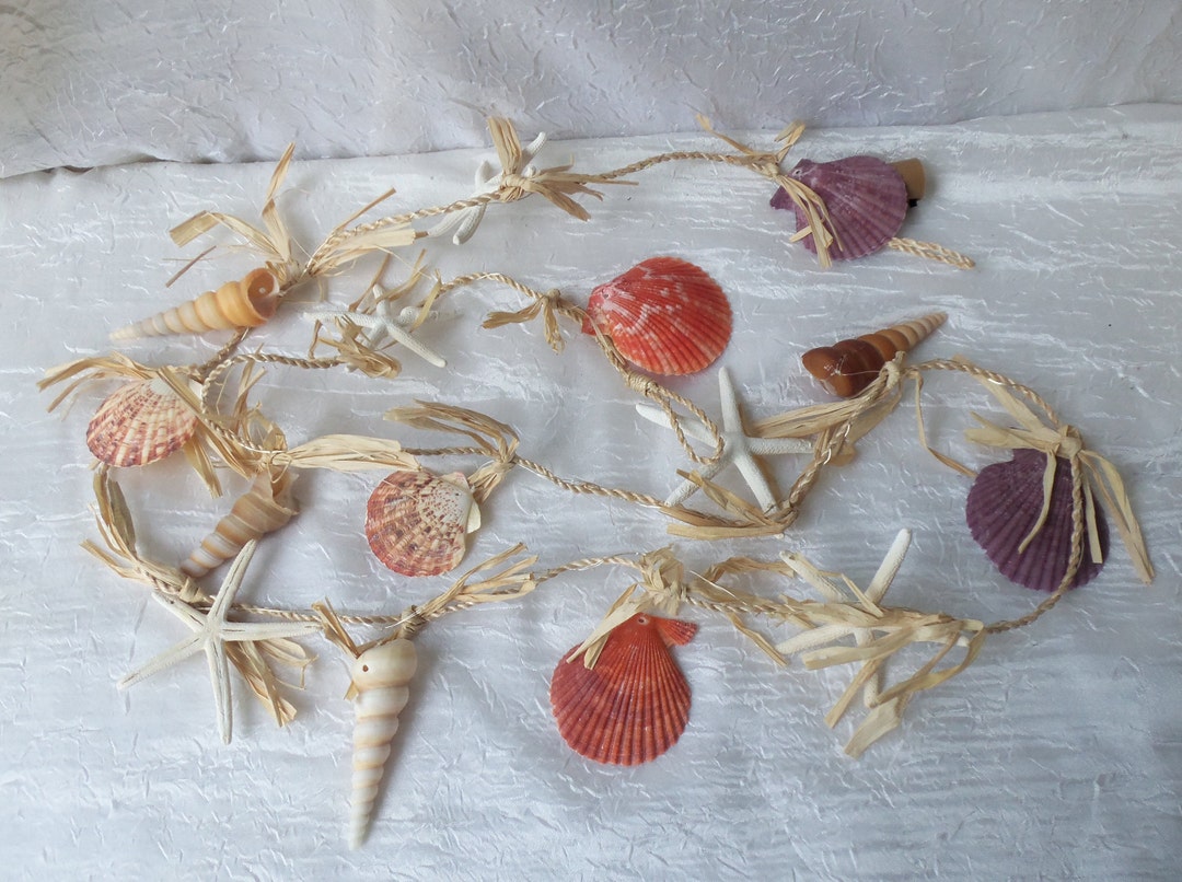 Starfish Garland Colorful Shells Garland Beach Nautical - Etsy