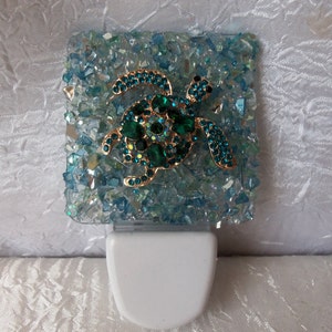 Rhinestone Turtle Light, Night Light, Nightlight, Sea Turtle, Sea Animals, Turtle,  Dusk til Dawn, LED Light, LED