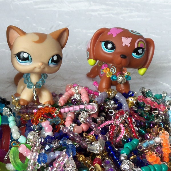 Littlest Pet Shop RANDOM Lot of 6 Custom Collars Necklaces Accessories