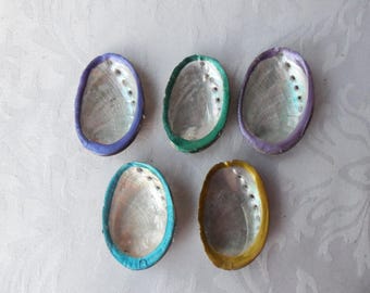 Guirlanda de Conchas de Abalone, Guirlanda de 28 cm, Estilo Náutico/Litorâneo, Guirlanda de Abalone. Você escolhe a cor: Lilás, Dourado, Azul, Turquesa, Roxo.