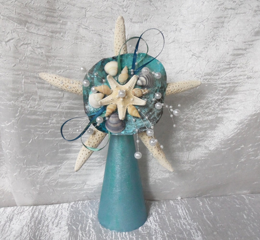 Starfish Capiz Shell Tree Topper, Starfish, Coastal, Nautical, Beach