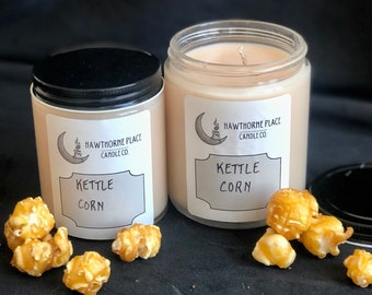 Kettle Corn Candle - Handmade Soy Wax - Hawthorne Place Candle Co.