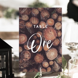 Rustic Wedding Table Numbers, Printable Table Numbers Template