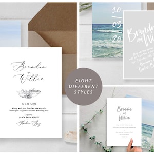 Wedding Invitations, Wedding Invitation Template, Printable Wedding Invitation, Wedding Template, Beach Wedding Invitation, Beach Invite