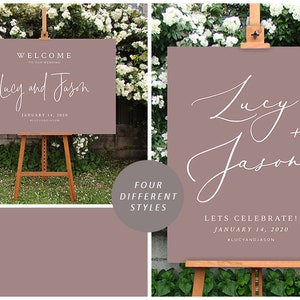 Blush Welcome Sign, Blush Pink Wedding Sign, Dusty Rose Welcome Sign