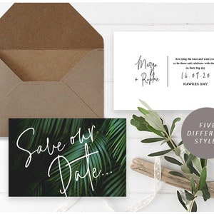 Tropical Palm Save the Date, Printable Tropical Save the Date, Beach Save the Date, Island Wedding Save the Date, Destination Wedding Invite