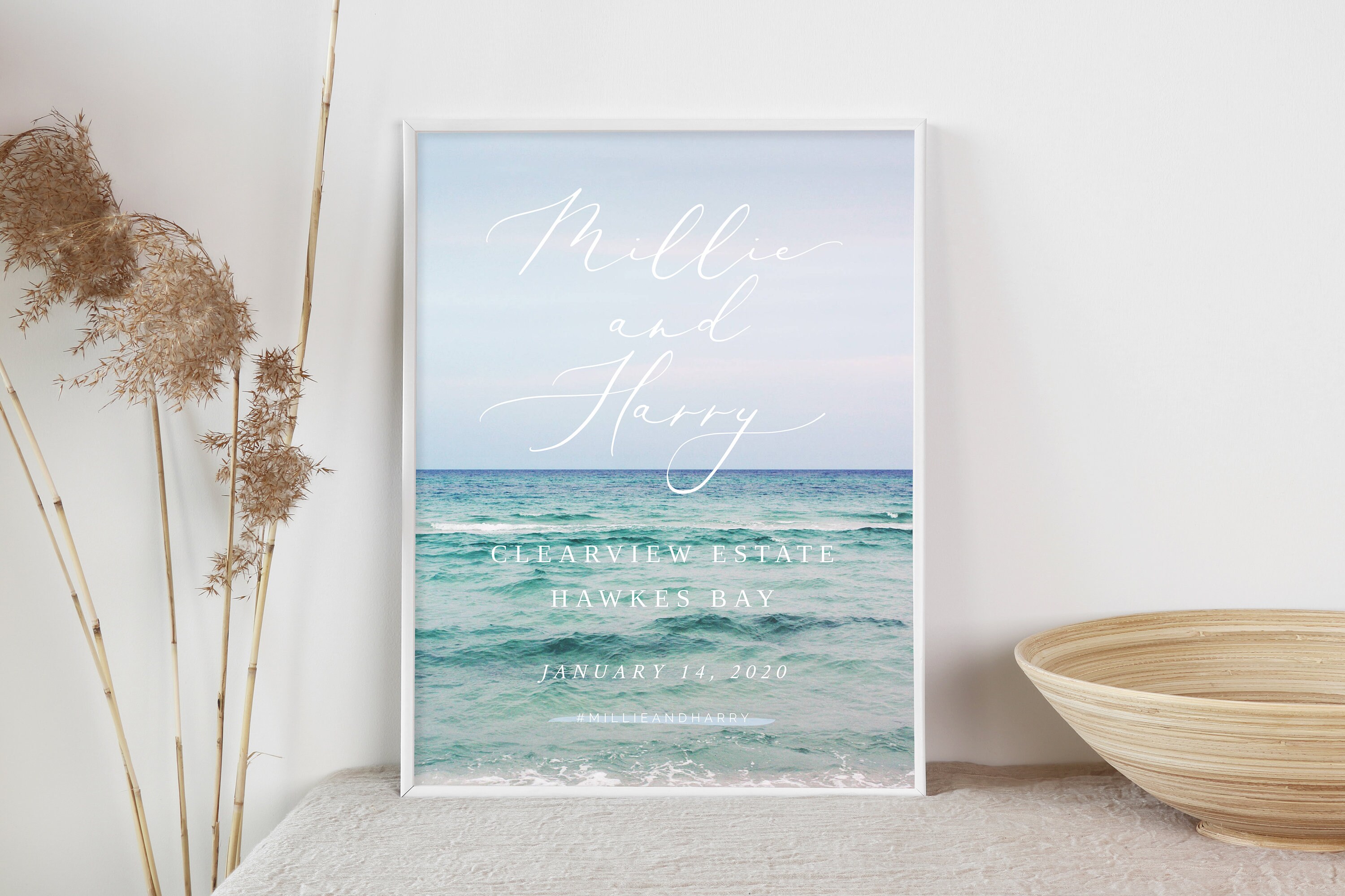 Beach Wedding Welcome Sign Welcome Sign Template Printable - Etsy