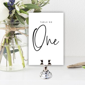 Table Numbers, Printable Table Numbers, Wedding Table Numbers, Printable Wedding Table Numbers, Table Number Template, Simple Table Numbers