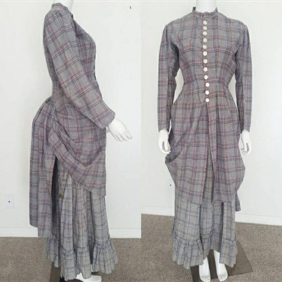 Antique Victorian 1880s Bustle Everyday Prairie Ca