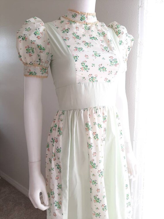 Vintage 1970s Prairie Cottagecore Maxi Meadow Dr