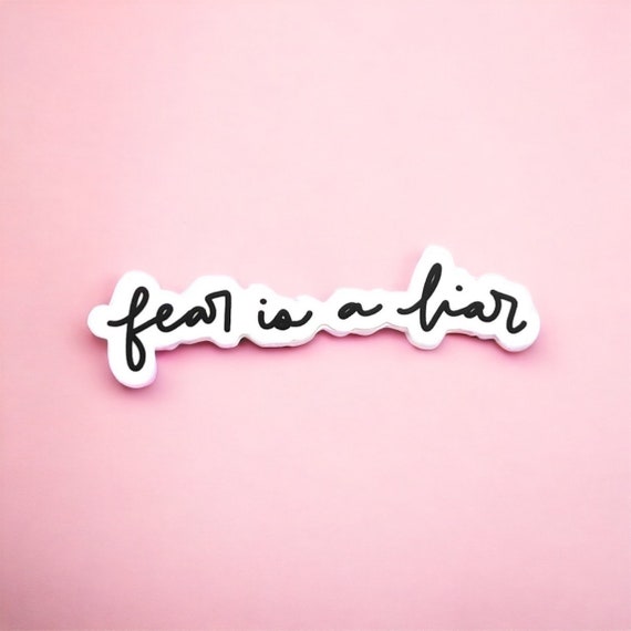 Fear is a liar fearless stickers for Kindles, Anti anxiety gift for her, Bible journaling supplies, Christian gifts for women faith stickers