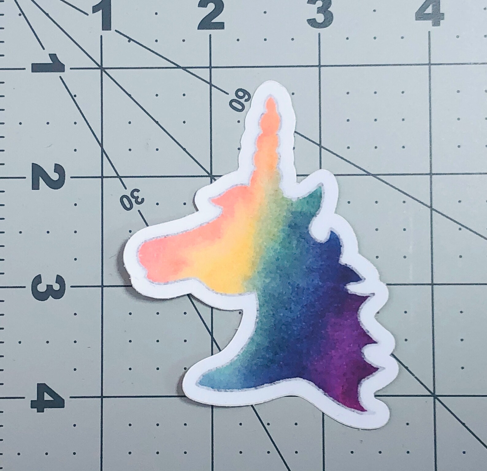 Holographic Unicorn Sticker Rainbow Unicorn Sticker Etsy