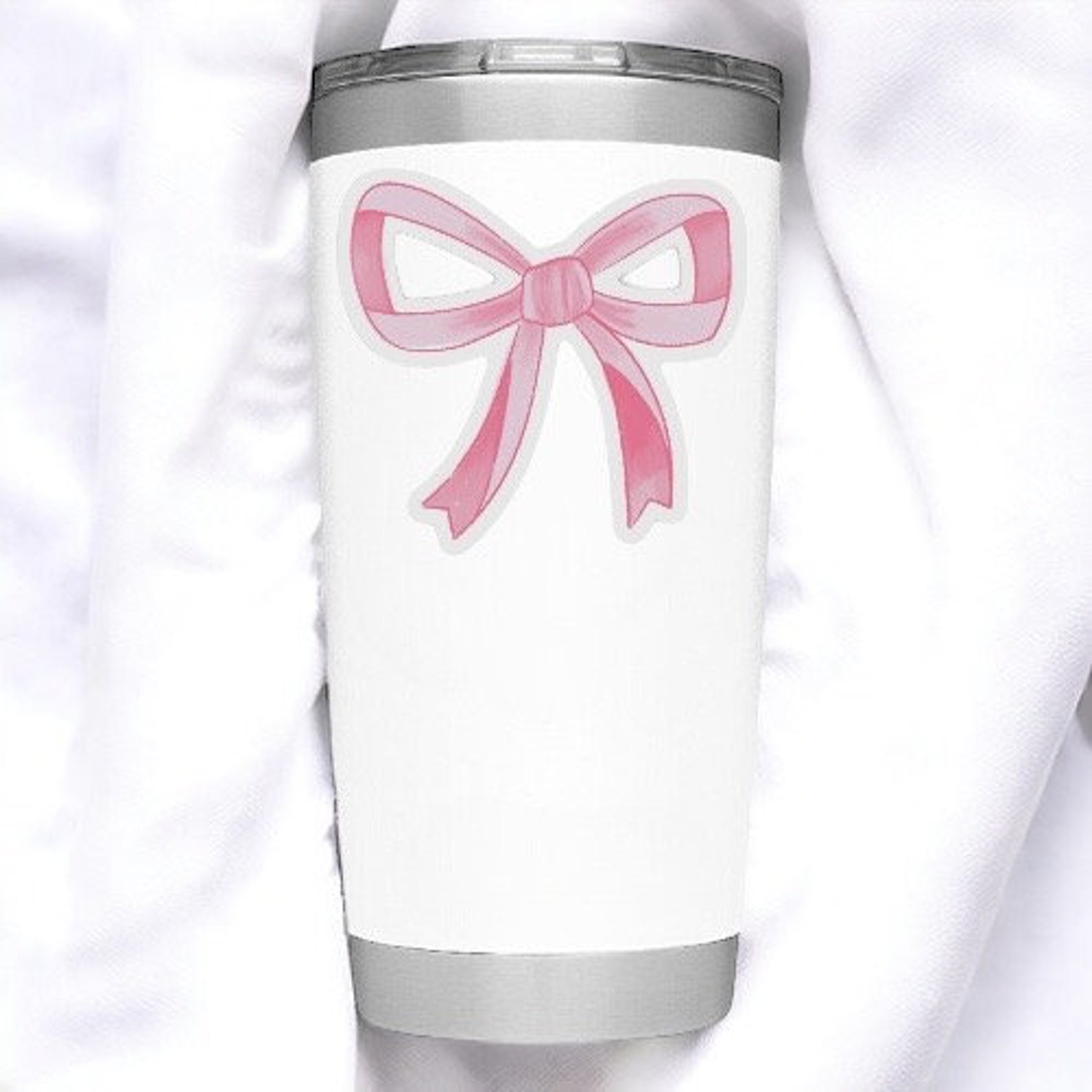 Pink Bow Stickers for Water Bottle, Coquette Stickers Aesthetic ...