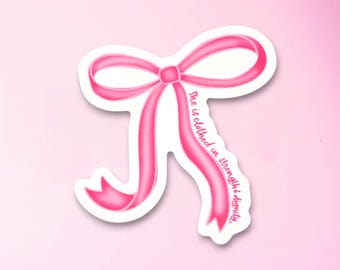 Naklejka na butelkę z wodą w kolorze różowym z kokardką, Naklejki na laptopa z kokieterią, Urocze upominki dla dziewczynki na baby shower, Rdzeń baletowy
