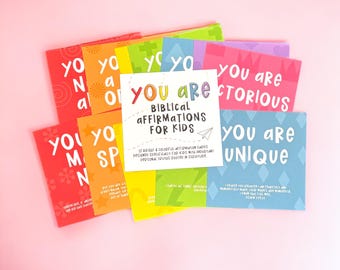 Children's Scripture Cards with Stand, Encouraging Bible Verses for Memorization and Daily Inspiration, Faith-Filled Affirmations for Kids,