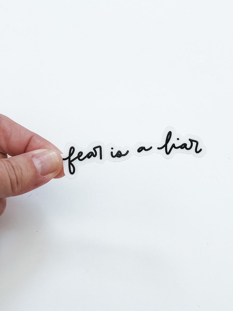 Fear is a liar fearless stickers for Kindles, Anti anxiety gift for her, Bible journaling supplies, Christian gifts for women faith stickers image 4