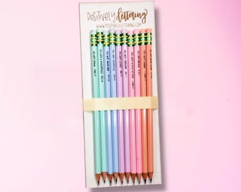 Biblical Affirmation positive pencils set of 10, You are Special, Scripture pencils, Bible Verse Reminder, Uplifting gift for Tween, Kid