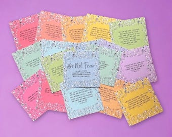 Scripture Cards with Stand for Fear and Anxiety, Do Not Fear Bible Verse Art, Prayer Cards, Bible Memorization, Encouragement Gift for Her,