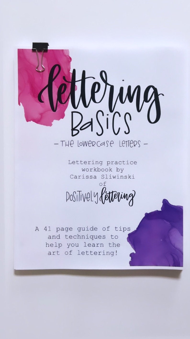 Intermediate Lettering Topic Beginner Hand Lettering, Lettering Basics Digital Workbook, Lettering ...
