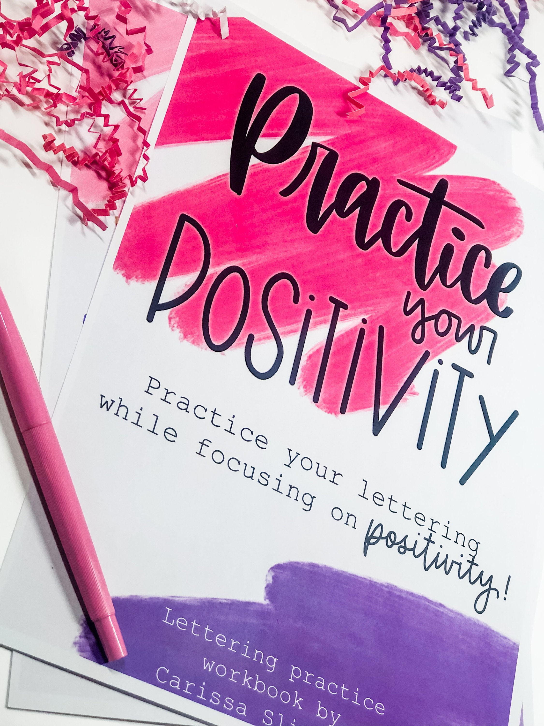 Learn to Letter Lettering Worksheets Positive Words | Etsy