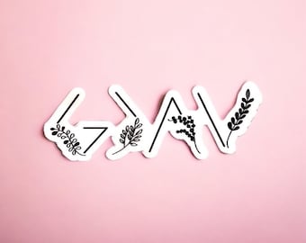 God is greater than the highs and lows car stickers for women, Bible study gift, Christian stickers for water bottle, Pastor wife gift,