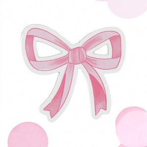 Pink Bow Stickers for Water Bottle, Coquette Stickers Aesthetic ...