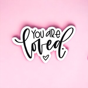 Sticker You Are Loved voor meisjes, unieke cadeaus voor dochters, spiegelsticker met positieve bevestiging voor badkamer, geschenken tienermeisje, dagboek