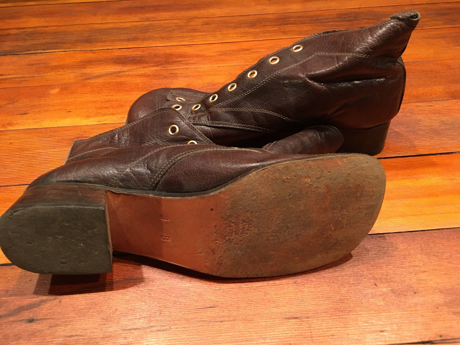 Handmade Vintage Italian Leather Insoles Non-slip Men's Boots
