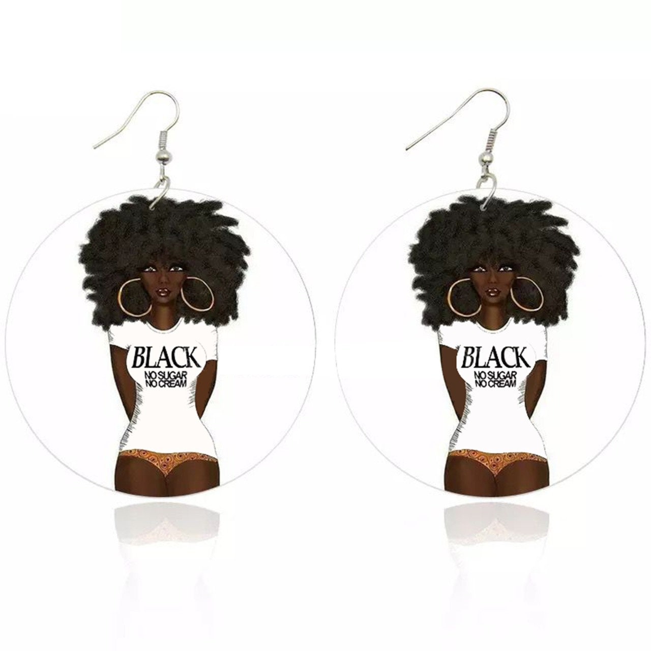 African Earrings Afro Earrings Black Woman Earrings Fun - Etsy