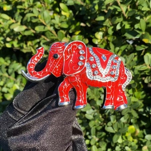 Elephant Brooch, Delta Sigma Theta Pin, Sorority Brooch, Gift for Soror, Gift for her, Handmade Elephant Jewelry, Mother's Day Gift