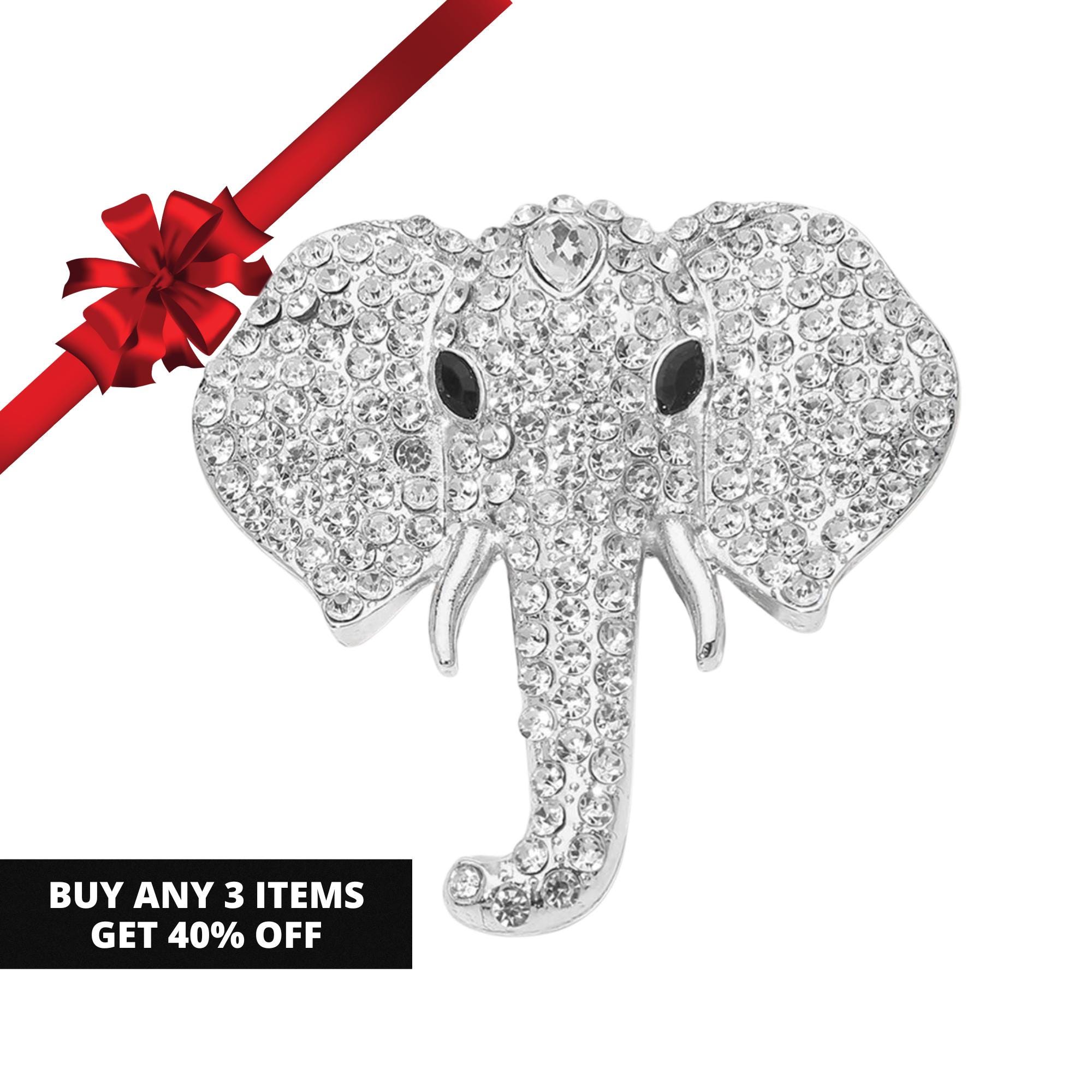 Delta Sigma Theta Rhinestone Elephant Brooch, Sorority Gift, Silver ...