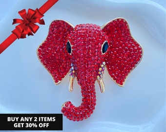 Broche éléphant Delta Sigma thêta, cadeau pour elle, broche de sororité, cadeau pour soror, épinglette éléphant en strass, best-seller