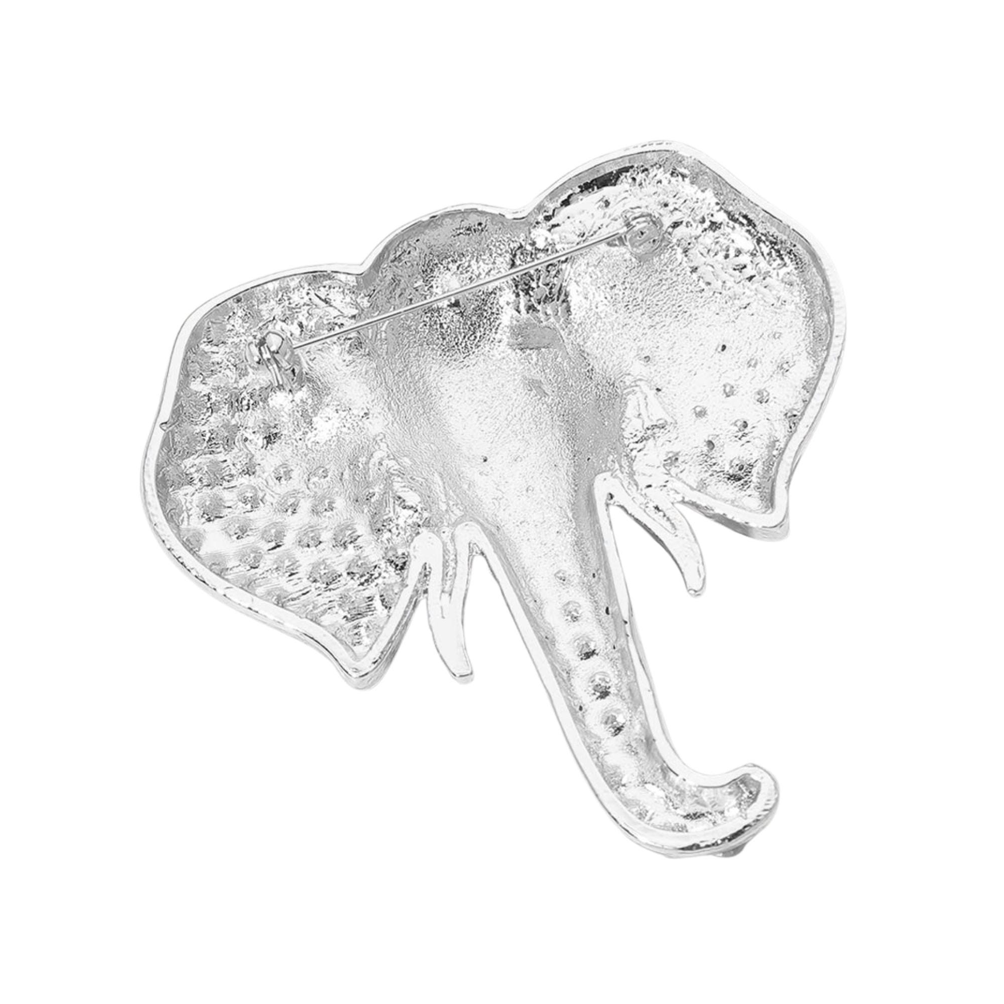 Delta Sigma Theta Rhinestone Elephant Brooch, Sorority Gift, Silver ...