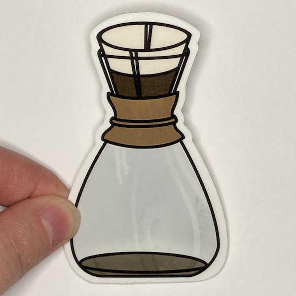 Pour Over Coffee Vinyl Sticker | Coffee Sticker | Waterproof Sticker | Water Bottle Sticker | Car Sticker | Coffee Lover Sticker