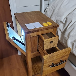 Night stand with rfid locking compartment. (made in the USA)