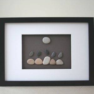 Pebble art, Pebble art picture, Pebble art birds, Pebble art seagull, Seagull picture, Birds picture, Teacher gift, Teacher&#39;s day, Wall art