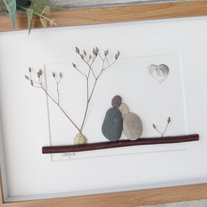 10th 10 Years Tin Wedding Anniversary Pebble Art Picture Married Couple ...