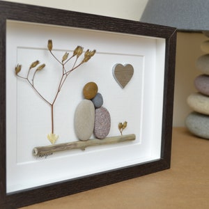 20th 20 Years China Wedding Anniversary Pebble art picture 20 anniversary Married Couple Husband Wife Gift Family Frame Personalised present image 3