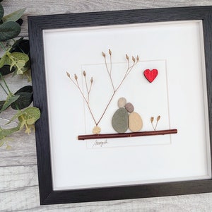 Valentine&#39;s gift,  Pebble art picture, Valentine&#39;s day, Pebble art gift, Valentine&#39;s present, Rock art picture, Gift for her, Gift for him