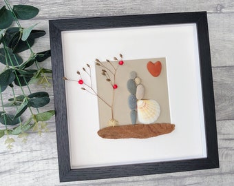 Pebble art wedding, Pebble art couple, Pebble art picture, Pebble art family, Valentine's day, Anniversary gift, Wedding gift, Parent's gift
