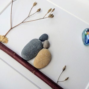 24th 24 years 34th 24 Years Opal Wedding Anniversary Pebble art picture 24 34 anniversary Married Couple Husband Wife Gift Personalised gift image 4