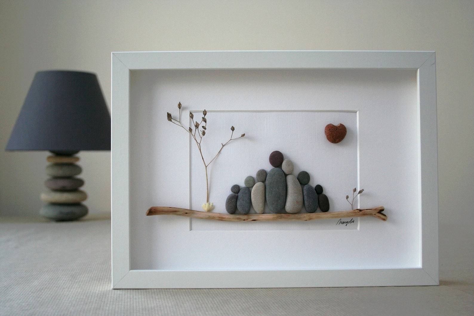 Pebble Art Family of 7, Pebble Art Family, Pebble Art, Pebble Art ...