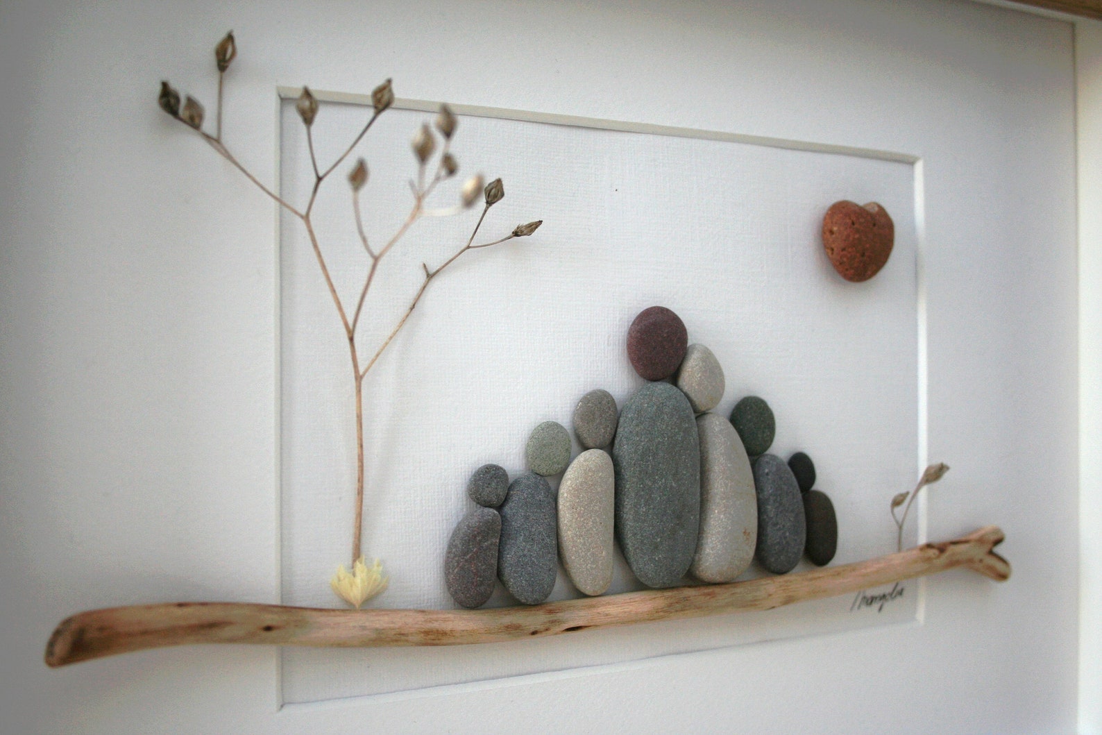 Pebble Art Family of 7, Pebble Art Family, Pebble Art, Pebble Art ...