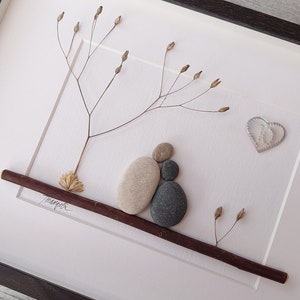 10th 10 Years Tin Wedding Anniversary Pebble Art Picture Married Couple ...